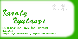 karoly nyulaszi business card
