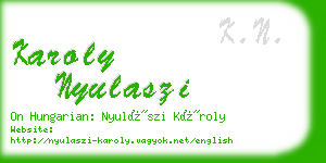 karoly nyulaszi business card